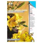 Лист А4 обложечный, бумажн. кожа 230 г/м. синий морской/8665