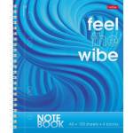 Тетрадь 120 л. А5 (спираль) Feel the wibe Soft-touch, 3 цв. разделителя 120Тр5лВ1сп_32268