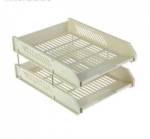 Лоток горизонтальный 2-х секц. (серый) ErichKrause метал стерж 4613