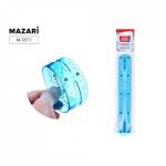 Линейка пластмас. 20 см Mazari М-5571 гибкая