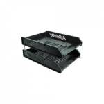 Лоток горизонтальный 2-х секц. (черный) Е.К.метал стерж 4611