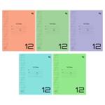 Тетрадь 12 л. (косая) БиДжи UniTone MIX пластик. обложка Т5ск12_пл 57702