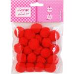 Набор помпонов 20 шт. deVENTE 8000024 25 мм красный