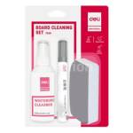 Набор маркеров д/доски 2 цв Deli +губка+спрей очищ. E7839