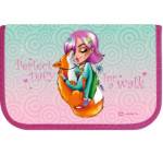 Пенал 1 секц. большой 210*140 мм Lamark0052 Девочка и лиса