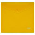 Папка - конверт А5+ на кнопке СТАММ прозр.желтая ММ-31039