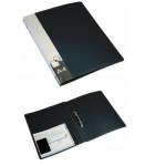 Папка с 2-мя кольцами 27 мм А4 Бюрократ 0827/2Rblck черный  816521