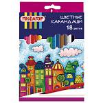 Карандаши цв. 18 цв. пластиковые Пифагор Сказочный город 181584