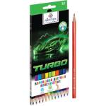 Карандаши цв. 12 цв. пластиковые Attomex Turbo 5022548