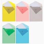 Папка - конверт А6 на кнопке deVENTA 3071823 ассорти (105*148)