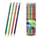 Карандаш ч/гр. ErichKrause JOY Reef суперстираемый пласт. с ласт. кругл. 62768