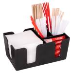 Подставка органайзер барный (6 отделений) для салфеток сахара, размешив-й, зубочисток, труб-к 608100