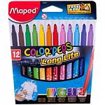 Фломастер 12 цв. ColorPeps смываемые Maped треуг. корпус, для тонкого письма и раскрашивания 845020