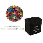 Набор маркеров 80 цв. deVENTE 5044307 Slim двухсторон. трехгран. для скетчинга