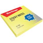 Стикеры 75х75 мм 80 л. Berlingo 39200 неон желтый