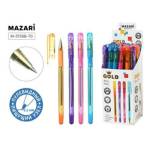 Ручка шариковая 0,5 GOLD Mazari М-5739-70B синяя стерж М-7905