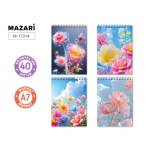 Блокнот А7 40 л. (спираль) Цветы М-17314