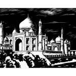 Гравюра большая серебро №26 Тадж-Махал