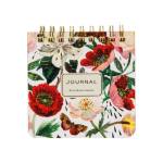 Блокнот 60 л. (спираль) 90х90 мм  Pocket Journal Flora Пионы 3-649/02