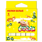 Мел белый 6 шт. Каляка Маляка МБКМ06