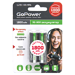 Аккумулятор НR06 AA GoPower 2 шт. 1800mAh BL2 NI-MH