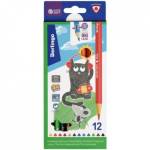 Карандаши цв. 12 цв. Berlingo Жил-был кот трехгран. SS00512