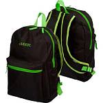 Рюкзак подростковый deVENTE 7032378 Black 40x29x17 см 1 отд. 1 перед. карм.черный с салатовым