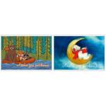 Альбом д\рис. 24 л. (спираль) Академия Лесные животные, лунная ночь JW4/2-EAC ВД лак, текстура 15353