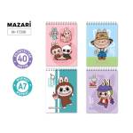 Блокнот А7 40 л. (спираль) Зубастик М-17336