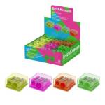 Точилка ErichKrause Base Duo Neon с контейнером, ассорти 60080