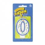 Свеча-цифра "0" 7,6 см 1502-0135