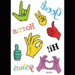 Набор переводных наклеек-тату deVENTE 8002077 All be good!