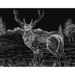 Гравюра 20*25,5 см Олень SGHK №53 золото