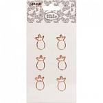 Скрепки 19 мм х 30 мм deVENTE Gold Rose 4135011 6 шт. блистер