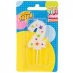 Свеча-цифра "2" Звезды 5 см 1502-4226