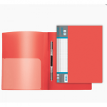 Папка с скоросшив. и карманом deVENTE 3111705 красная