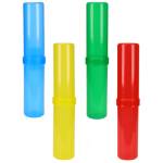 Пенал - тубус П-П Цветной прозрачный ПН-3321 пластик