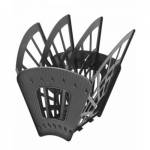 Лоток веерный 3-х секц. СТАММ черный ЛТ412 