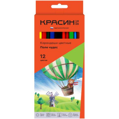 Карандаши цв. 12 цв. Красин Поле чудес треуг. КР-120400