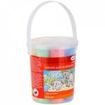 Мел цветной 5 цв. 8 шт. для асфальта круглый в ведре Гамма Мультики 1704191