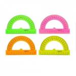 Транспортир 12 см 180° СТАММ флюо прозрачн. ТР31