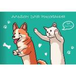 Альбом д\рис. 40 л. Канц-Эксмо WEB мел.карт, блок 110 гр. А402500 склейка