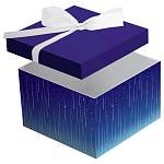 Коробка подарочная складная MESHU Star rain (15*15*15см) с лентой отд.фольгой MS_66468