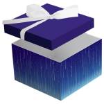 Коробка подарочная складная MESHU Star rain (15*15*15см) с лентой отд.фольгой MS_66468