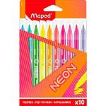 Фломастер 10 цв. Maped неоновые цвета 845419
