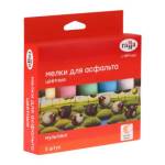 Мел цветной 5 шт. 5 цв. Гамма Мультики круглый д/асфальта к/к 221220225