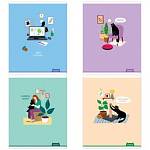 Тетрадь 48 л. (линия) ArtSpace Рисунки Funny cat 42966