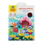 Бумага цветная А4 12 л. 12 цв. Мульти-Пульти крепир. в папке CRf_44857