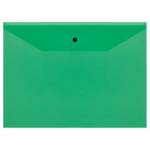 Папка - конверт А4 на кнопке СТАММ прозрачн.зеленая ММ-30674