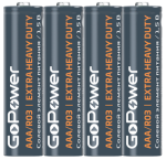 Батарейка R03 (ААА) GoPower Shrink 4 1.5V солевые 4 шт термоусадочн.пленка 